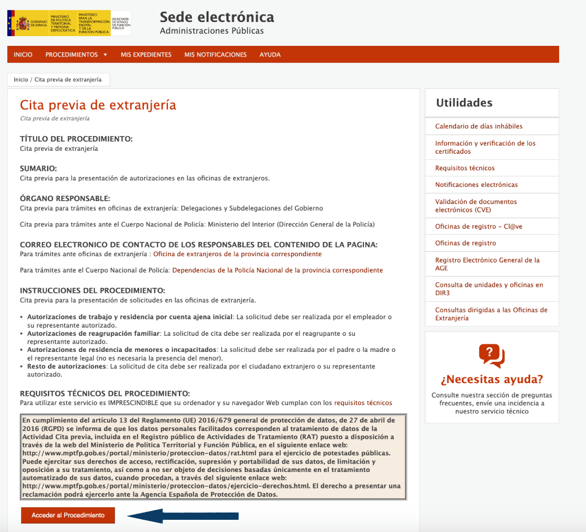 Cita previa extranjería